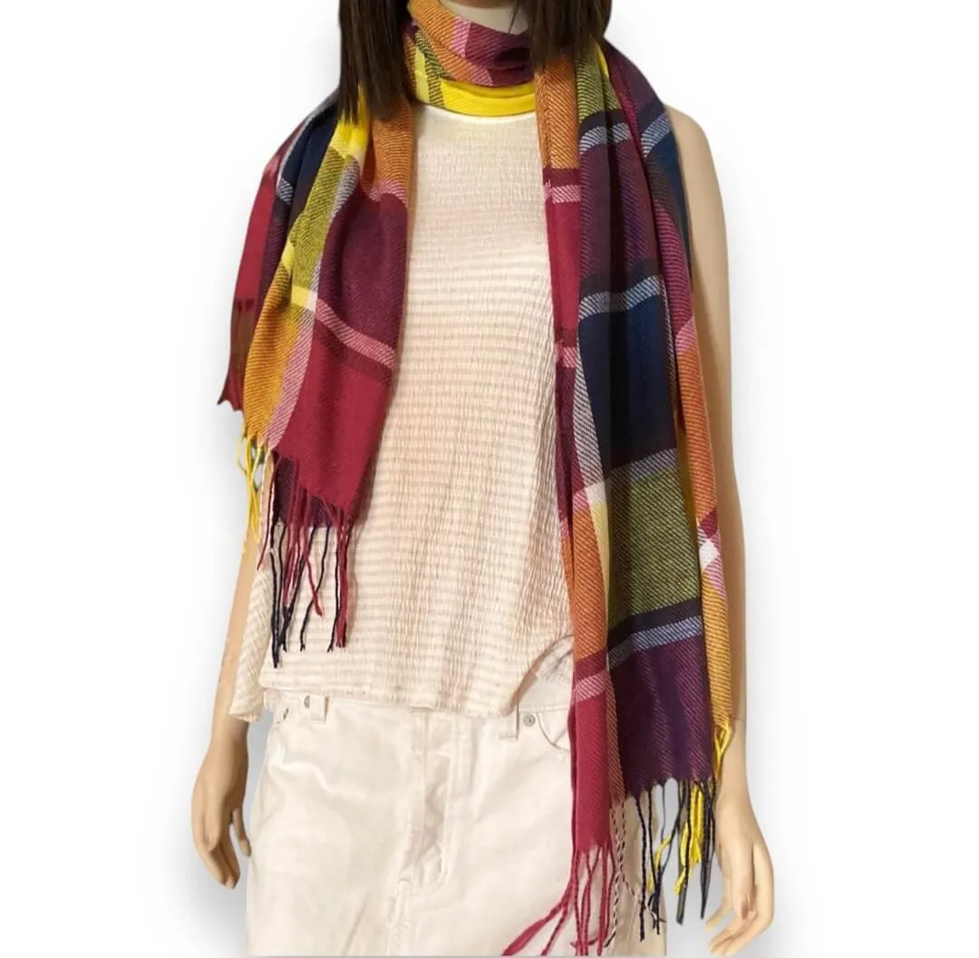 Women's Colorful Tassel Blanket Scarf