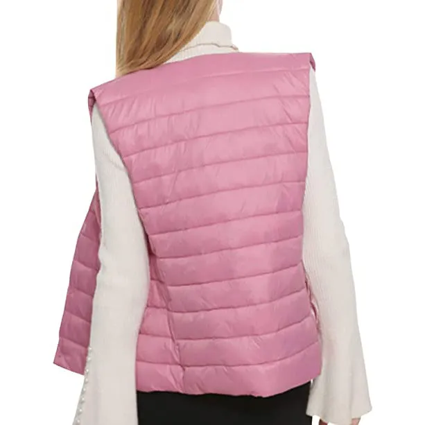 Women's Pink Button Heated Vest