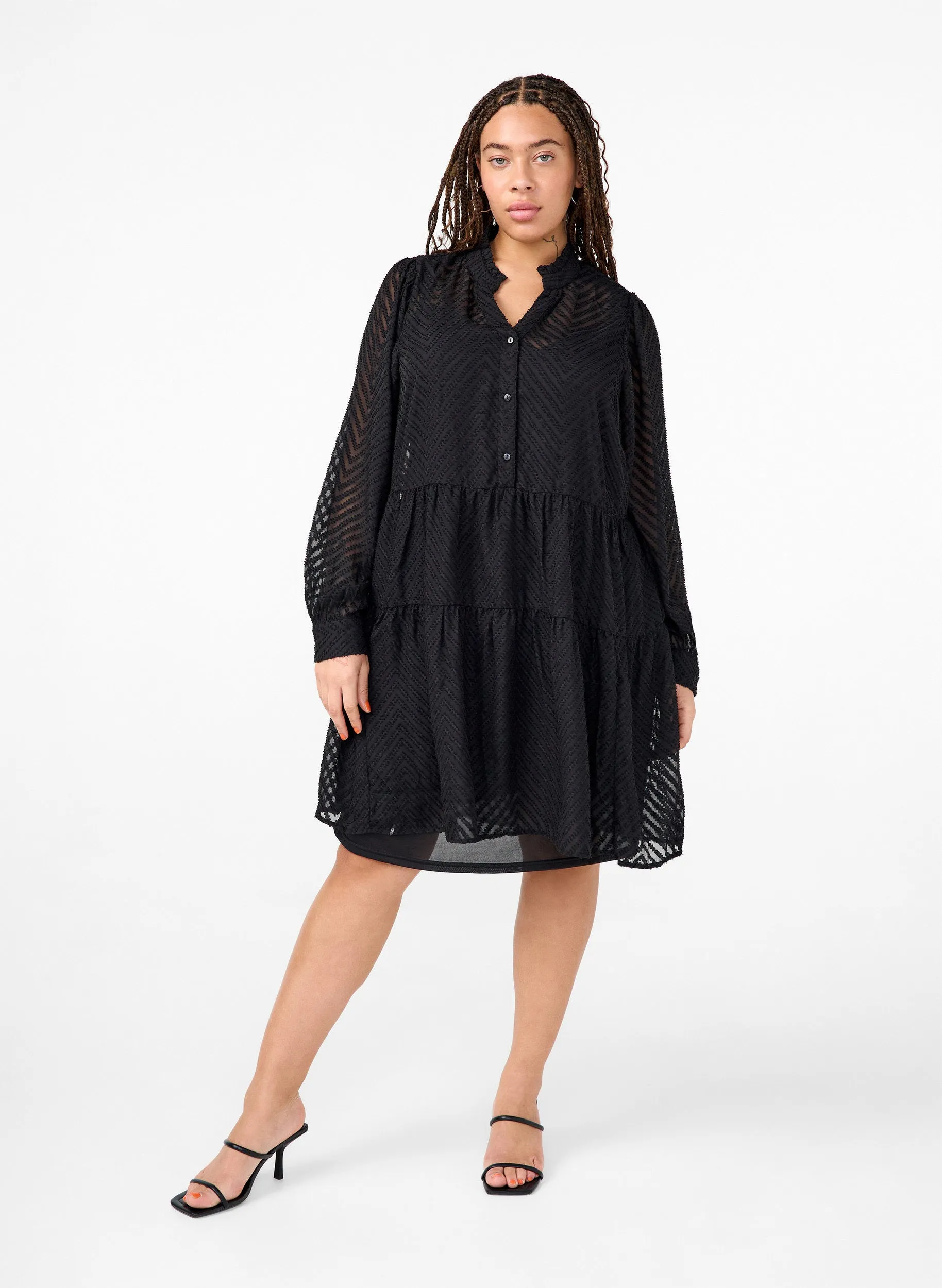 Zizzi Hut Dress in Black